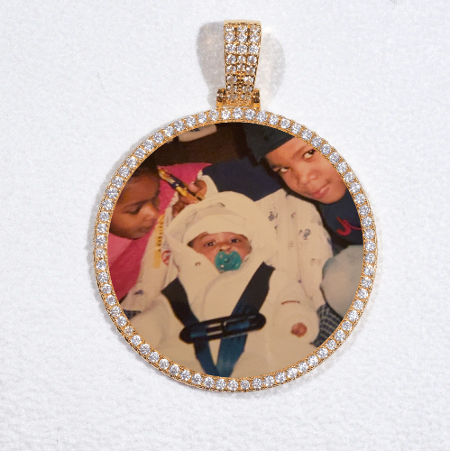 MEDIUM 3D CIRCLE CUSTOM PICTURE PENDANT