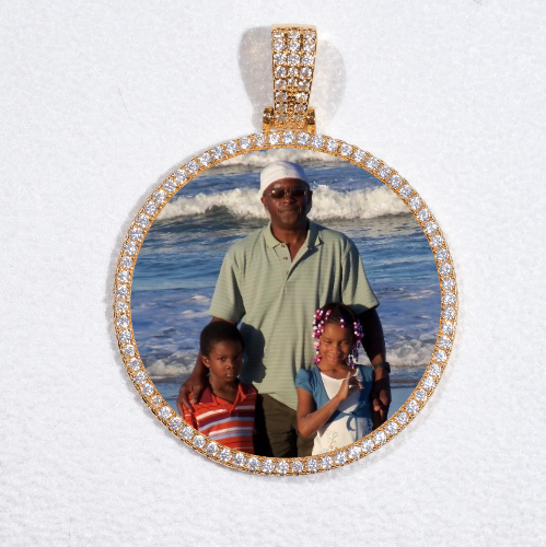 MEDIUM 3D CIRCLE CUSTOM PICTURE PENDANT