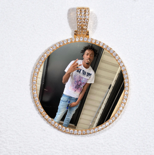 MEDIUM 3D CIRCLE CUSTOM PICTURE PENDANT