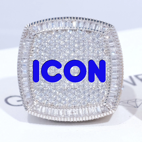 CUSTOM LETTER 3D ICED RING