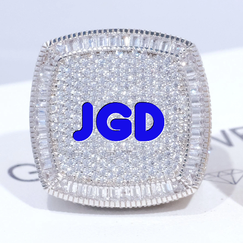 CUSTOM LETTER 3D ICED RING