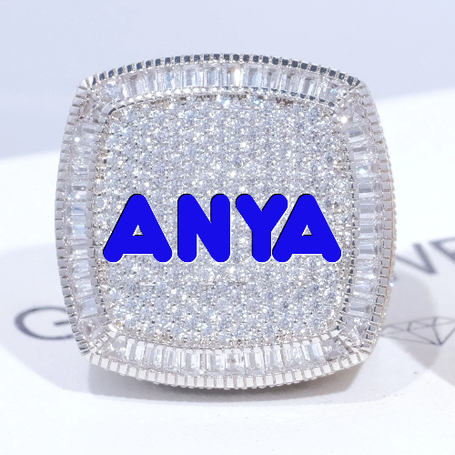 CUSTOM LETTER 3D ICED RING