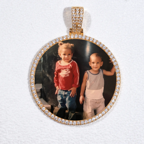 MEDIUM 3D CIRCLE CUSTOM PICTURE PENDANT