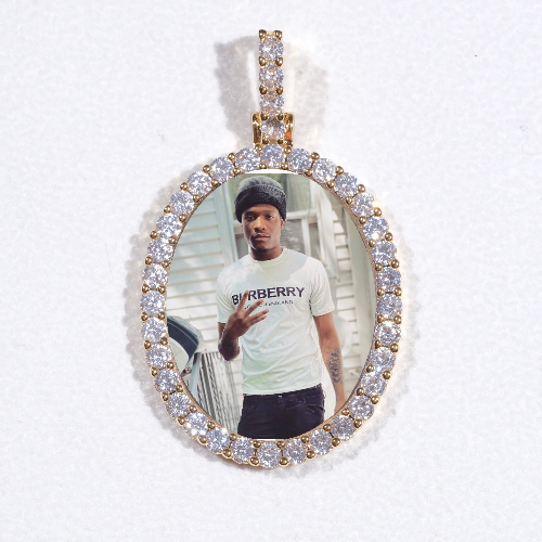 3D Oval Custom Picture Pendant
