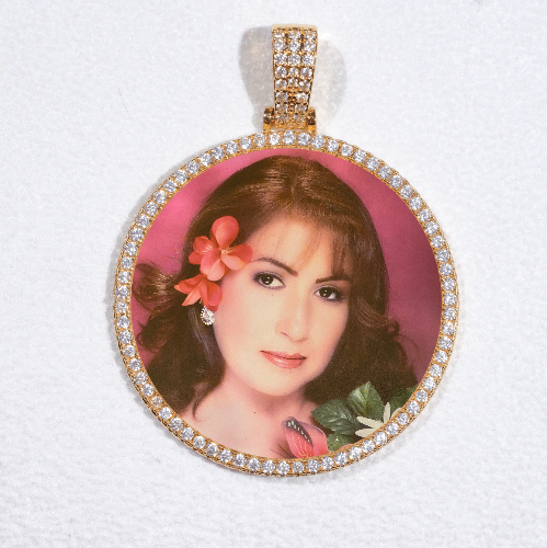 MEDIUM 3D CIRCLE CUSTOM PICTURE PENDANT