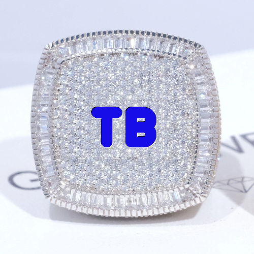 CUSTOM LETTER 3D ICED RING