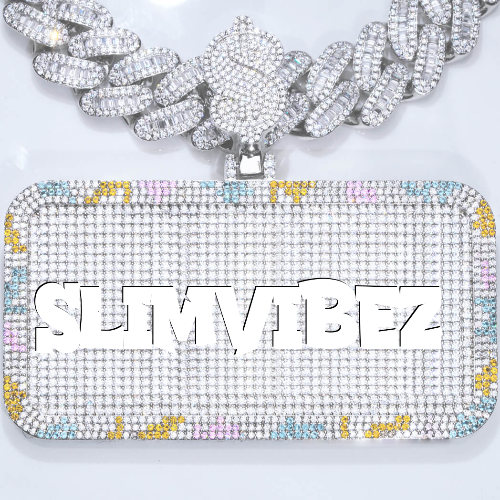 CUSTOM LETTER NECKLACE 3D COLORFUL SQUARE