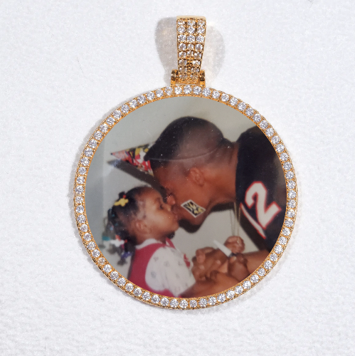 MEDIUM 3D CIRCLE CUSTOM PICTURE PENDANT