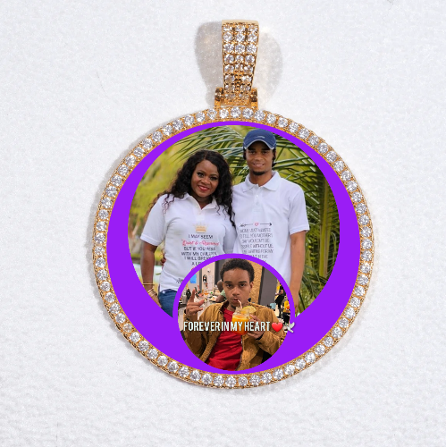MEDIUM 3D CIRCLE CUSTOM PICTURE PENDANT