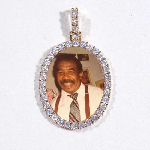 3D Oval Custom Picture Pendant