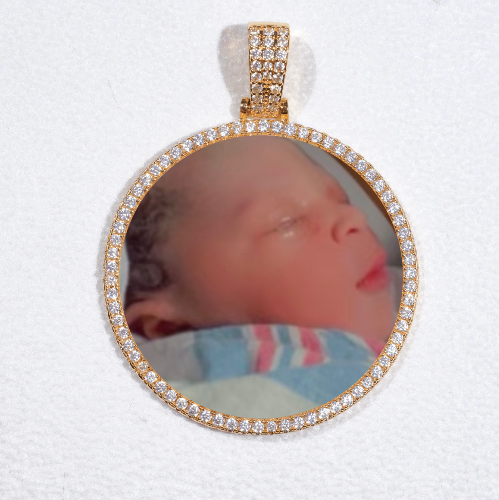 MEDIUM 3D CIRCLE CUSTOM PICTURE PENDANT