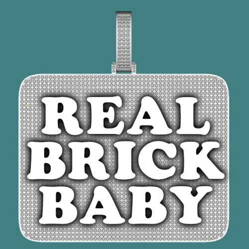 CUSTOM LETTER NECKLACE 3D BIG SQUARE