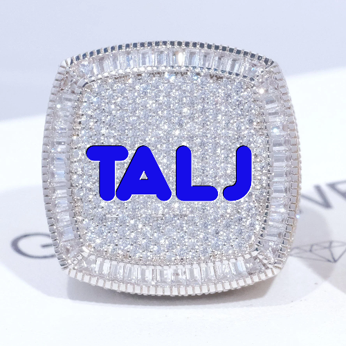 CUSTOM LETTER 3D ICED RING