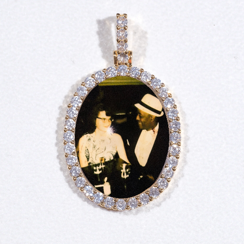 3D Oval Custom Picture Pendant