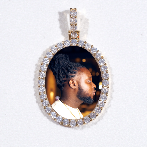 3D Oval Custom Picture Pendant