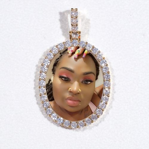 3D Oval Custom Picture Pendant