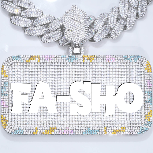CUSTOM LETTER NECKLACE 3D COLORFUL SQUARE