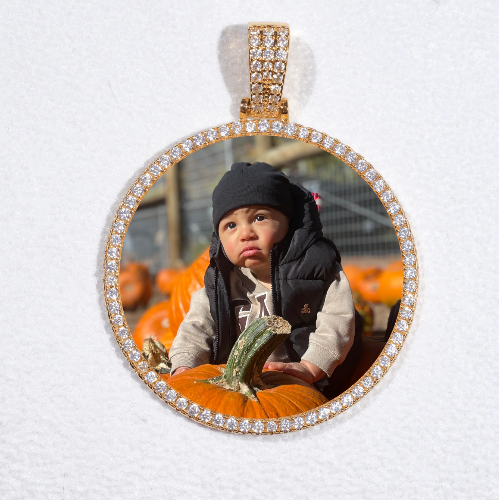 MEDIUM 3D CIRCLE CUSTOM PICTURE PENDANT