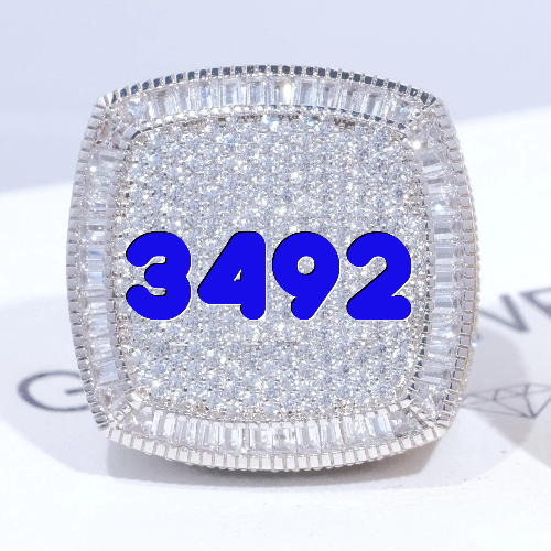 CUSTOM LETTER 3D ICED RING