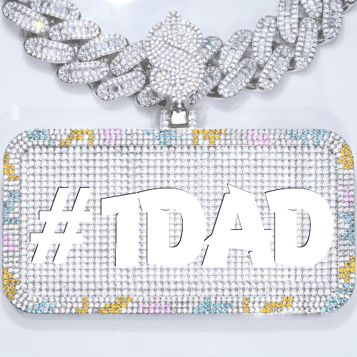 CUSTOM LETTER NECKLACE 3D COLORFUL SQUARE