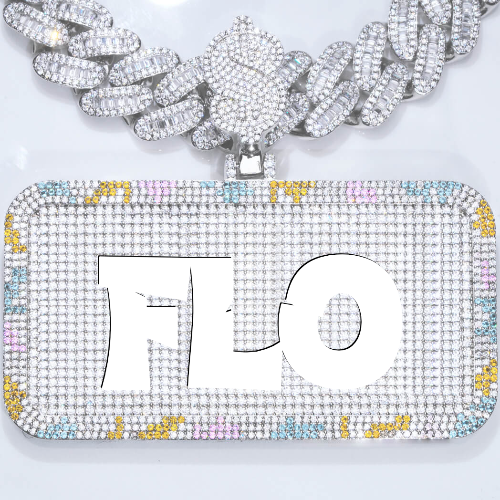 CUSTOM LETTER NECKLACE 3D COLORFUL SQUARE