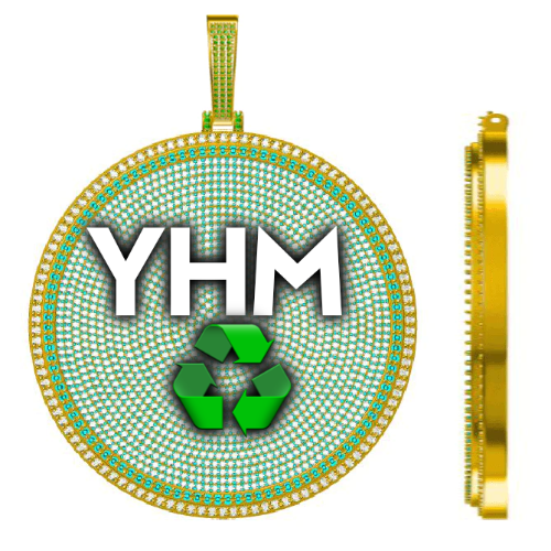 CUSTOM LETTER NECKLACE 3D BIG DISC