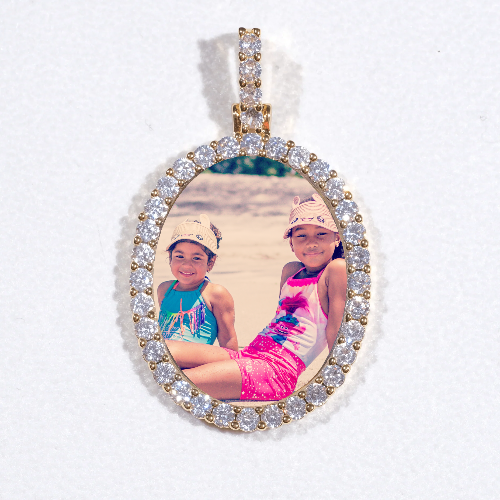 3D Oval Custom Picture Pendant