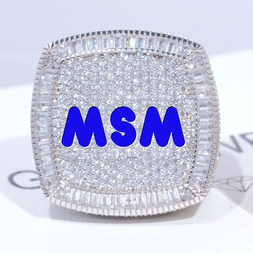 CUSTOM LETTER 3D ICED RING
