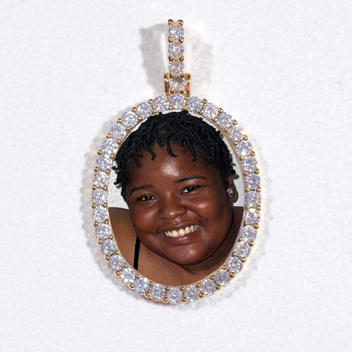 3D Oval Custom Picture Pendant