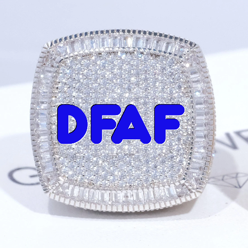 CUSTOM LETTER 3D ICED RING