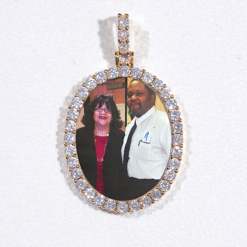 3D Oval Custom Picture Pendant