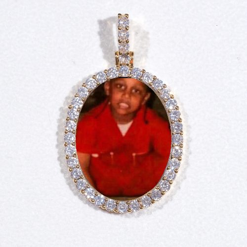 3D Oval Custom Picture Pendant