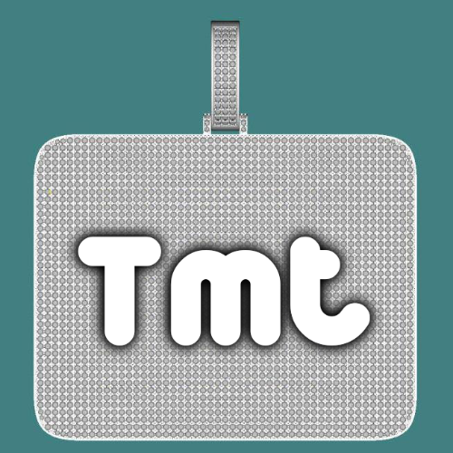CUSTOM LETTER NECKLACE 3D BIG SQUARE