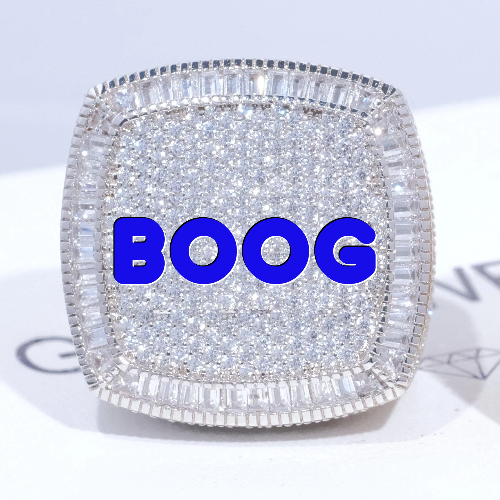 CUSTOM LETTER 3D ICED RING