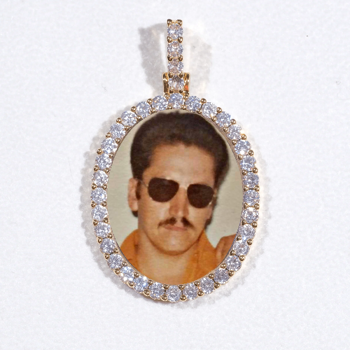 3D Oval Custom Picture Pendant