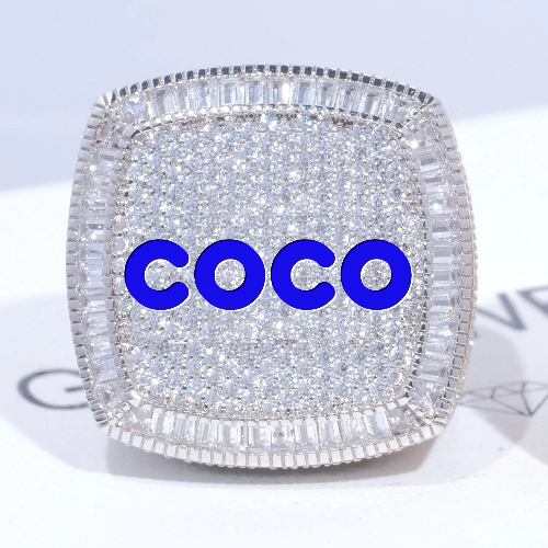 CUSTOM LETTER 3D ICED RING