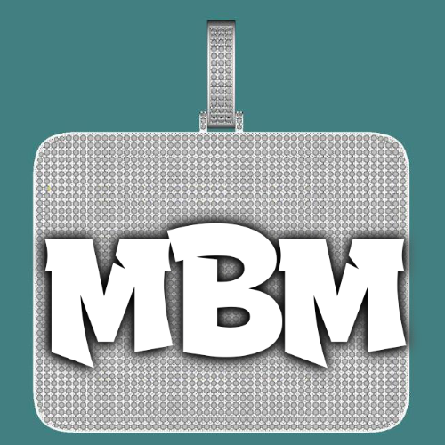 CUSTOM LETTER NECKLACE 3D BIG SQUARE