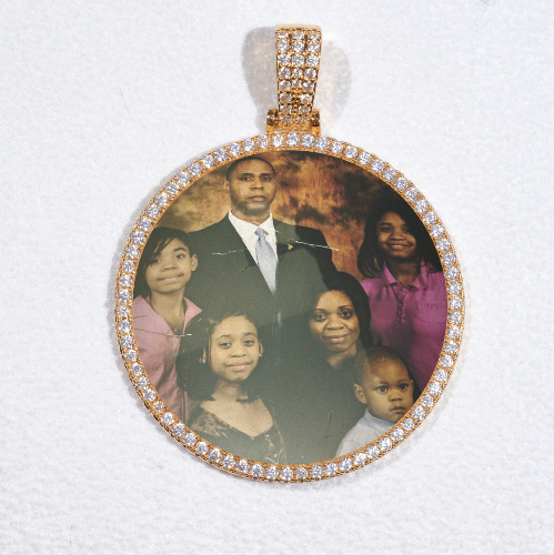 MEDIUM 3D CIRCLE CUSTOM PICTURE PENDANT