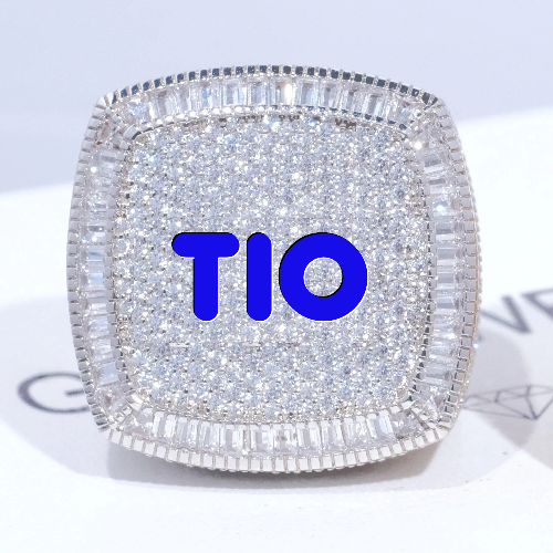 CUSTOM LETTER 3D ICED RING