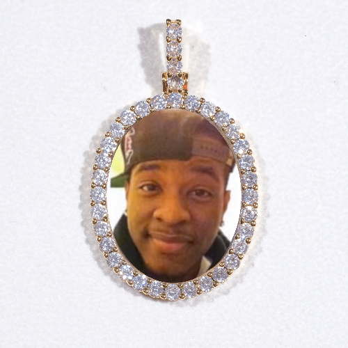 3D Oval Custom Picture Pendant