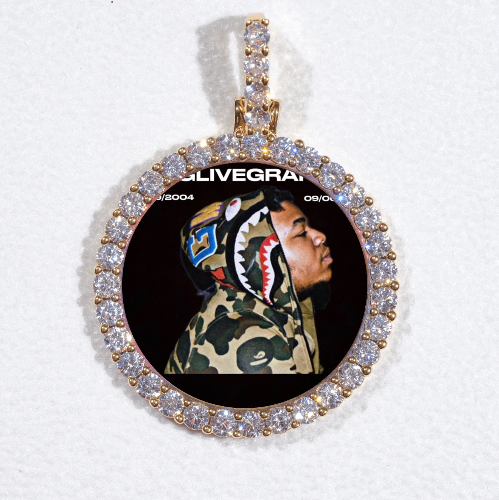 3D CIRCLE CUSTOM PICTURE PENDANT SMALL SIZE