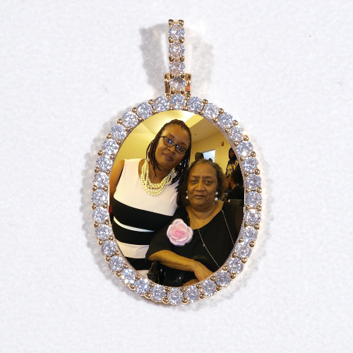 3D Oval Custom Picture Pendant