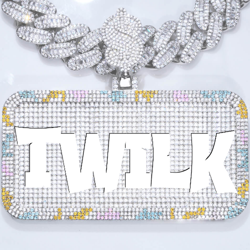 CUSTOM LETTER NECKLACE 3D COLORFUL SQUARE