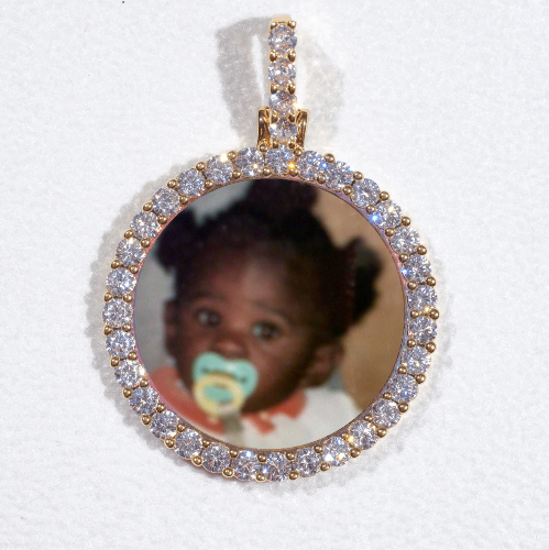 3D CIRCLE CUSTOM PICTURE PENDANT SMALL SIZE