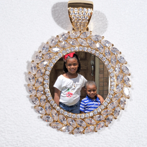 Large 3D Wheat Ear Custom Picture Pendant