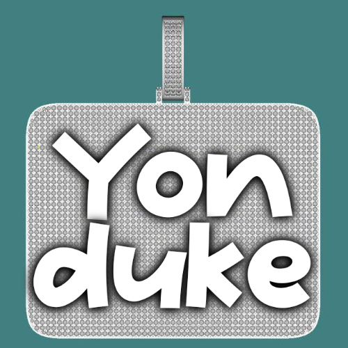 CUSTOM LETTER NECKLACE 3D BIG SQUARE