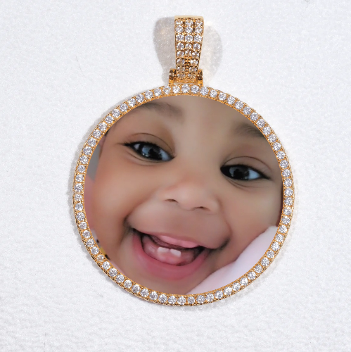 MEDIUM 3D CIRCLE CUSTOM PICTURE PENDANT