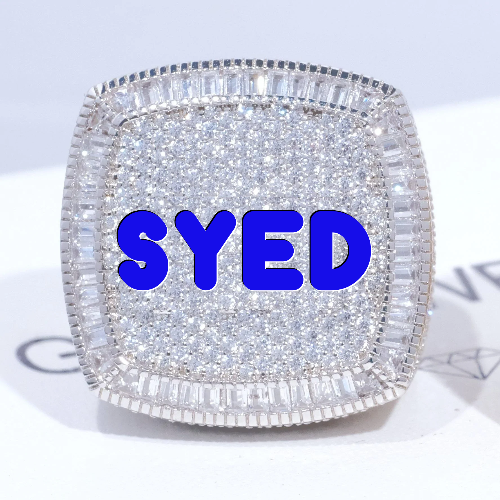 CUSTOM LETTER 3D ICED RING