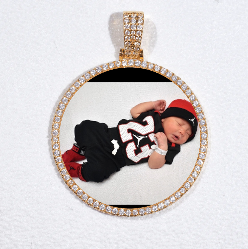MEDIUM 3D CIRCLE CUSTOM PICTURE PENDANT