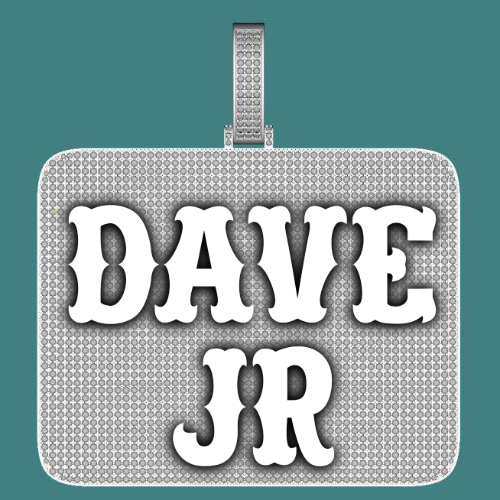 CUSTOM LETTER NECKLACE 3D BIG SQUARE